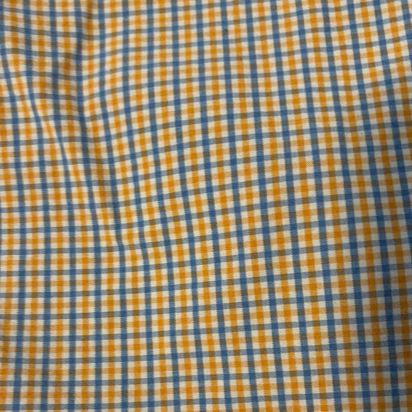 J. Crew Men's blue and orange Checkered Shirt sz M - Picture 5 of 9